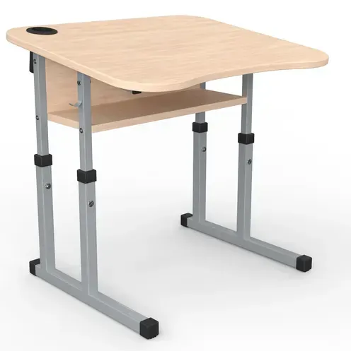 Стіл учнівський одномісний з нахилом №4-6 без полиці /700х500 МФ Вересень